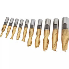 Load image into Gallery viewer, Grizzly G9761 - HSS TiN Coated 2 Flute End Mills, 10 pc. Set