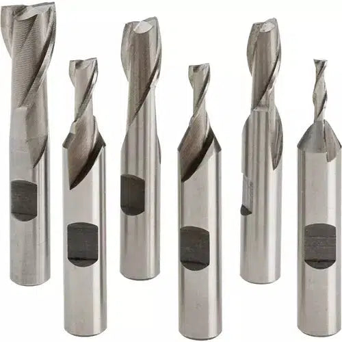 Grizzly G9891 - 6 pc. End Mill Set - 2 Flute, Small