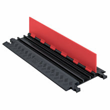Load image into Gallery viewer, 3-Channel Low-Profile Guard Dog® Cable Protector for .75" Lines, Orange Lid/Black Base - GD3X75-ST-O/B