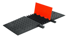 Load image into Gallery viewer, 5-Channel Guard Dog® ADA Cable Protector for 1.325" Lines, Orange Lid/Black Base - GD5X125-ADA-O/B
