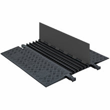 Load image into Gallery viewer, 5-Channel Guard Dog® ADA Cable Protector for .75" Lines, Black Lid/Black Base - GD5X75-B/B