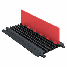 Load image into Gallery viewer, 5-Channel Low-Profile Guard Dog® Cable Protector for .75" Lines, Orange Lid/Black Base - GD5X75-ST-O/B