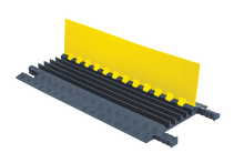 Load image into Gallery viewer, 5-Channel Grip Guard® Lightweight Cable Ramp System for 1.25" Lines, Yellow Lid/Gray Base - GG5X125-Y/GRY