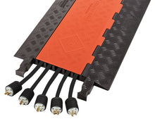 Load image into Gallery viewer, 5-Channel Low-Profile Guard Dog® Cable Protector for .75" Lines, Black Lid/Black Base - GD5X75-ST-B/B