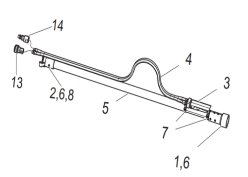 Graco 50 ft Pneumatic Blast Control Extension -  (No Coupler)