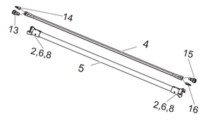 Graco 50 ft Pneumatic Blast Control Extension - (No Coupler)