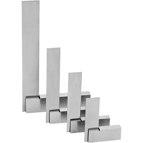 Grizzly H2993 4-Piece Machinist's Square Set – Finely Ground Stainless Steel, 2, 3, 4, And 6 Inch Squares For Precision Layout Work