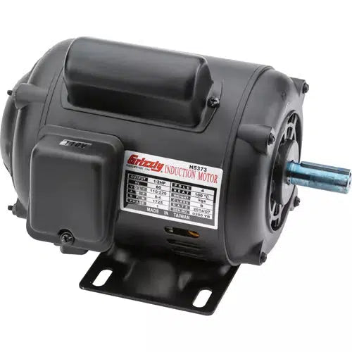 Grizzly H5373 - Motor 1/2 HP Single-Phase 1725 RPM ODP 110V/220V For G4008-09