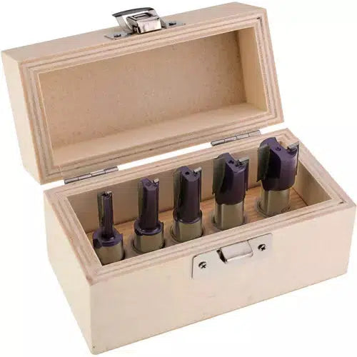 Grizzly H5536 - Deluxe Straight Bit 5 Pc. Set, 1/2