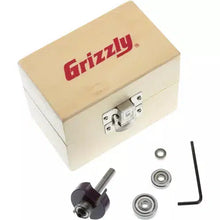 Load image into Gallery viewer, Grizzly H5544 - Deluxe Rabbeting Set 4 Bearings, 1/4&quot; Shank