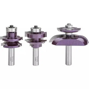 Grizzly H5564 - Quarter Bead Panel Bit 3 Pc. Set w/ Undercutter, 1/2" Shank