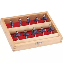 Load image into Gallery viewer, Grizzly H6157 - 3 Flute Carbide Tipped 10 Pc. Set, 1/4&quot; Shank