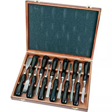 Load image into Gallery viewer, Grizzly H7923 - 12-Pc. Chisel Set In Wooden Box