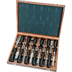 Grizzly H7923 - 12-Pc. Chisel Set In Wooden Box