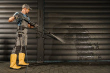 Load image into Gallery viewer, Blu Shield Rubber Pressure Washer Hose Assembly 1/4" x 50' w/ M22 Non Marking