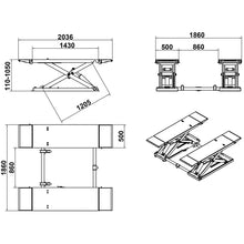 Load image into Gallery viewer, Katool KT-X80 8000 lbs. Pneumatic Lock Release Scissor Lift (110v or 220v) — view 8
