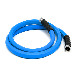 AG-Lite 1" x 6' Lead-in Irrigation Hose with 3/4" GHT Fitting, 100% Rubber , Hot & Cold Water