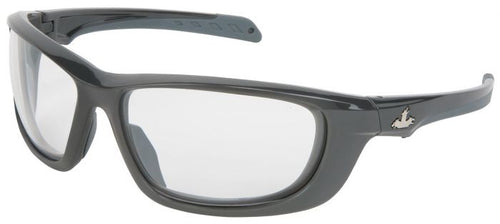 MCR Safety UD110PF Crews USS Defense Safety Glasses, Max6, Gunmetal Frame, Clear Lens 1/EA