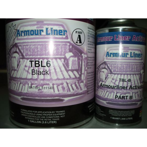 CPS Coating Armour Liner TBL6 Truck Bed Liner Kit, Black, 80 to 90 sq-ft Coverage, 48 hr Curing