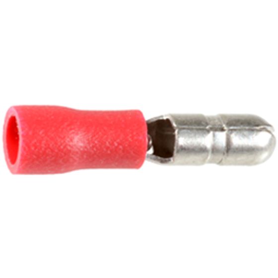 MALE SNAP PLUG SOLDERLESS TERMINAL RED - UNIVERSAL