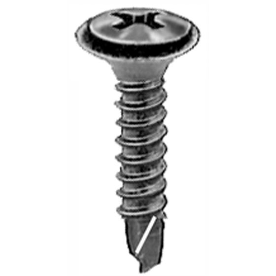 #8-18 X 5/8 PHIL OVAL FLUSH WASH SEMS TEK - CHROME