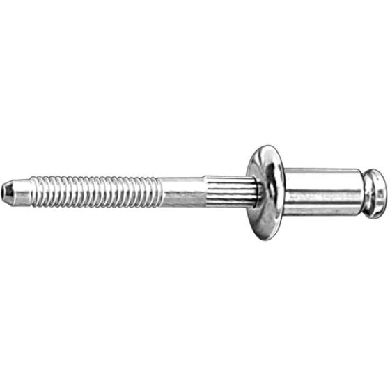 Auveco® 11620 Peel-Type Rivet, 1/4 in Dia x 1/32 to 9/64 in Grip Range, Aluminum/Steel