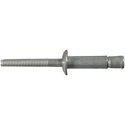 Auveco® 12092 Protruding Head Monobolt® Fastening System Rivet, 1/4 in Dia x 0.55 in L x 0.08 to 0.375 in Grip Range