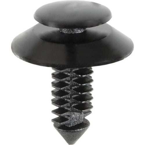 Auveco® 12565 Double Head Door Trim Panel Retainer, (1/2 in Dia Top x 25/32 in Dia Bottom) Head, Nylon, Black