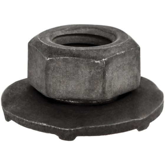 Auveco® 12595 Type A Toothed Free Spinning Washer Nut, M6 x 1 mm x 7 mm H x 10 mm Across Flats x 16 mm OD, Phosphate