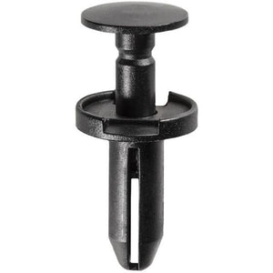 Auveco® 19422 Push-Type with Drive Pin Fascia Retainer, 23/32 in Dia Head x 29/32 in L Stem, Nylon, Black