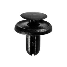 Load image into Gallery viewer, Auveco® 21658 Push-Type Type 4 Retainer, 15 mm Dia Head x 11 mm L Stem x 6 mm Hole, Nylon, Black