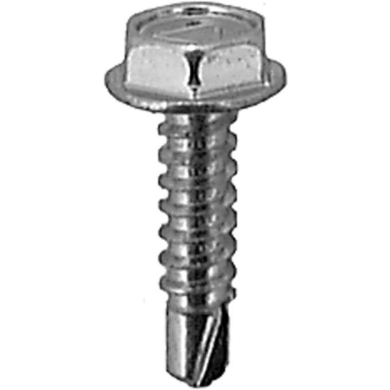 Auveco® AP9615 Hex Washer Head Sems Teks Point Tapping Screw, #10 Screw x 3/4 in L, Zinc