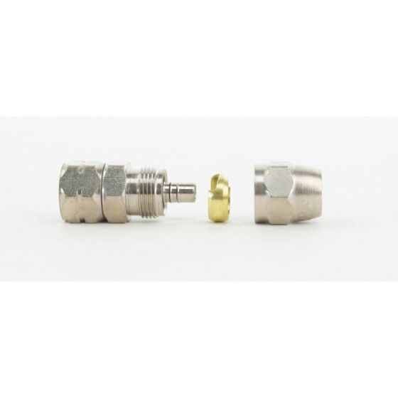 DevilBiss® P-HC-4543 Reusable Straight Hose Connector, 3/8 in FNPS