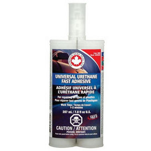 DOMINION SURE SEAL 6002 2-Component Urethane Fast Adhesive, 207 mL Cartridge, Liquid, Black, 1 hr Curing