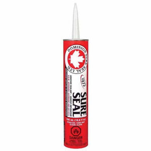 DOMINION SURE SEAL 9001 All-Purpose Sure Seal Adhesive Sealant, 300 mL Cartridge, Clear, Liquid, 24 hr Curing
