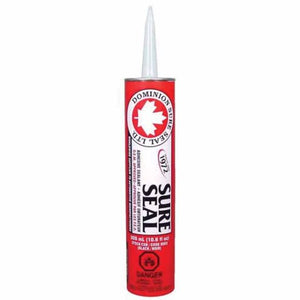 DOMINION SURE SEAL 9003 All-Purpose Sure Seal Adhesive Sealant, 300 mL Cartridge, Black, Liquid, 24 hr Curing
