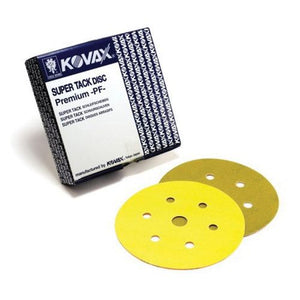 KOVAX® 566-0080 PF Premium Series High Performance Abrasive Disc, 6 in, 7 Holes, 80 Grit, Super-Tack Attachment