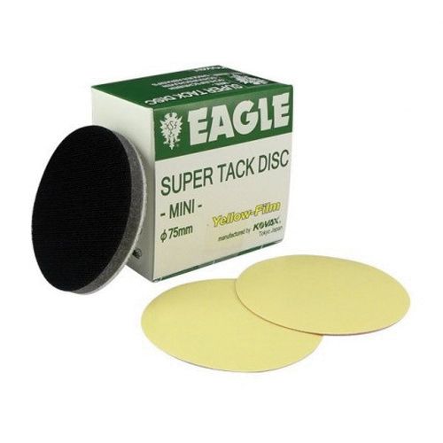 KOVAX® Yellow-Film 730-0800 Abrasive Disc, 3 in, 800 Grit, Super-Tack Attachment, Yellow