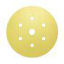 Load image into Gallery viewer, KOVAX® Yellow-Film 779-1000 High Performance Abrasive Disc, 6 in, 7 Holes, 1000 Grit, Super-Tack Attachment, Yellow