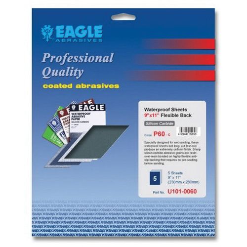 KOVAX® U102-0180 Sanding Sheet, 9 in W x 11 in L, 180 Grit, P180-A Grade, Silicon Carbide