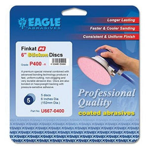KOVAX® Finkat U667-0180 Abrasive Disc, 6 in, 180 Grit, Stickon (PSA) Attachment