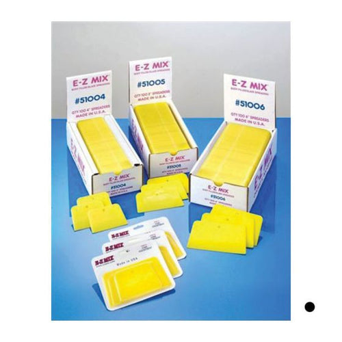 E-Z Mix® 51004 Body Filler/Glaze Spreader, 4 in, Plastic, Yellow