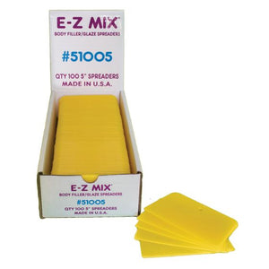 E-Z Mix® 51005 Body Filler/Glaze Spreader, 5 in, Plastic, Yellow