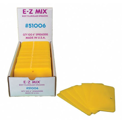 E-Z Mix® 51006 Body Filler/Glaze Spreader, 6 in, Plastic, Yellow