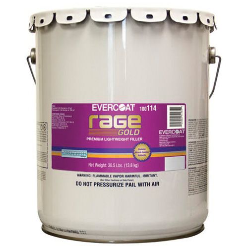 EVERCOAT® Rage® Gold 100114 Lightweight Premium Body Filler, 5 gal Pail, Gray, Liquid