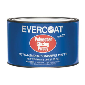 EVERCOAT® 100407 Polyester Glazing Putty, 5.5 lb Can, White, Paste