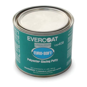 EVERCOAT® Euro-Soft® 100408 Polyester Glazing Putty, 2 lb Can, Green, Heavy Paste