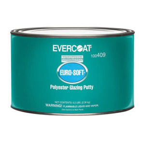 EVERCOAT® Euro-Soft® 100409 Polyester Glazing Putty, 0.5 gal Can, Green, Heavy Paste