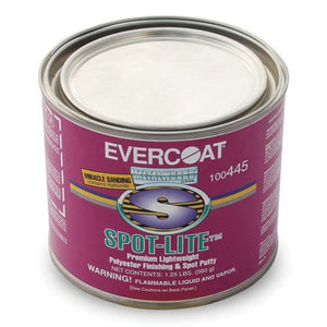 EVERCOAT® SPOT-LITE™ 100445 Lightweight Premium Polyester Finishing and Spot Putty, 20 oz Can, White, Paste