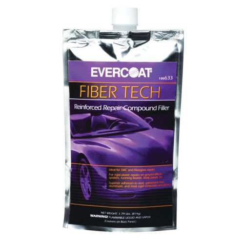 EVERCOAT® FIBER TECH® 100633 Reinforced Repair Compound Filler, 1.79 lb Can, Magenta, Heavy Paste